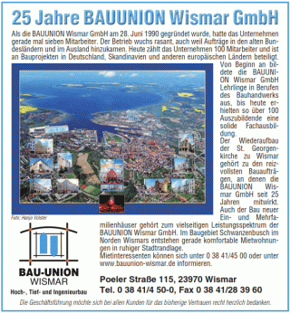 25 Jahre BAUUNION GmbH in Wismar